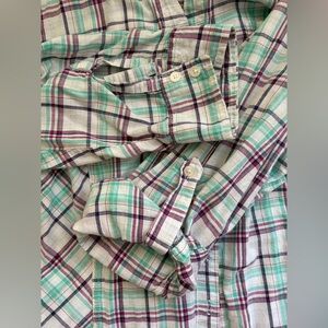 Torrid Plaid Button-Up Shirt Size 3